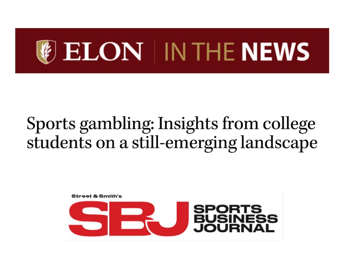 David Bockino’s column on college students and sports gambling featured in Sports Business Journal | Exclusively at Elon Today